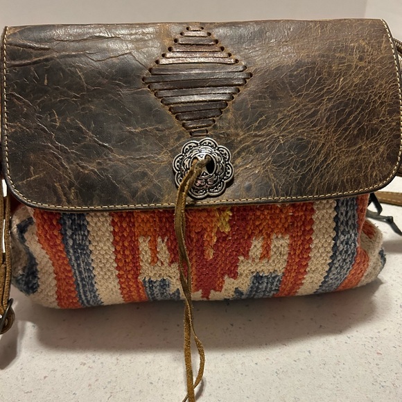 Myra Bag Handbags - Myra Bag Brown and Multicolor Crossbody Bag